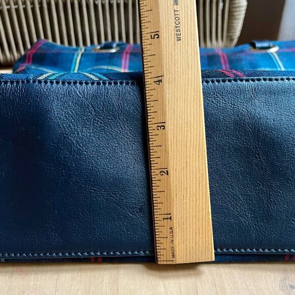 Talbots tote bag, in a tartan plaid patten with leather trim - Picture 12 of 16